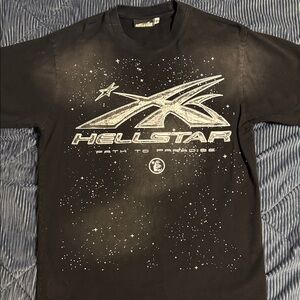 Hellstar Black Graphic T-Shirt Balenciaga streetwear